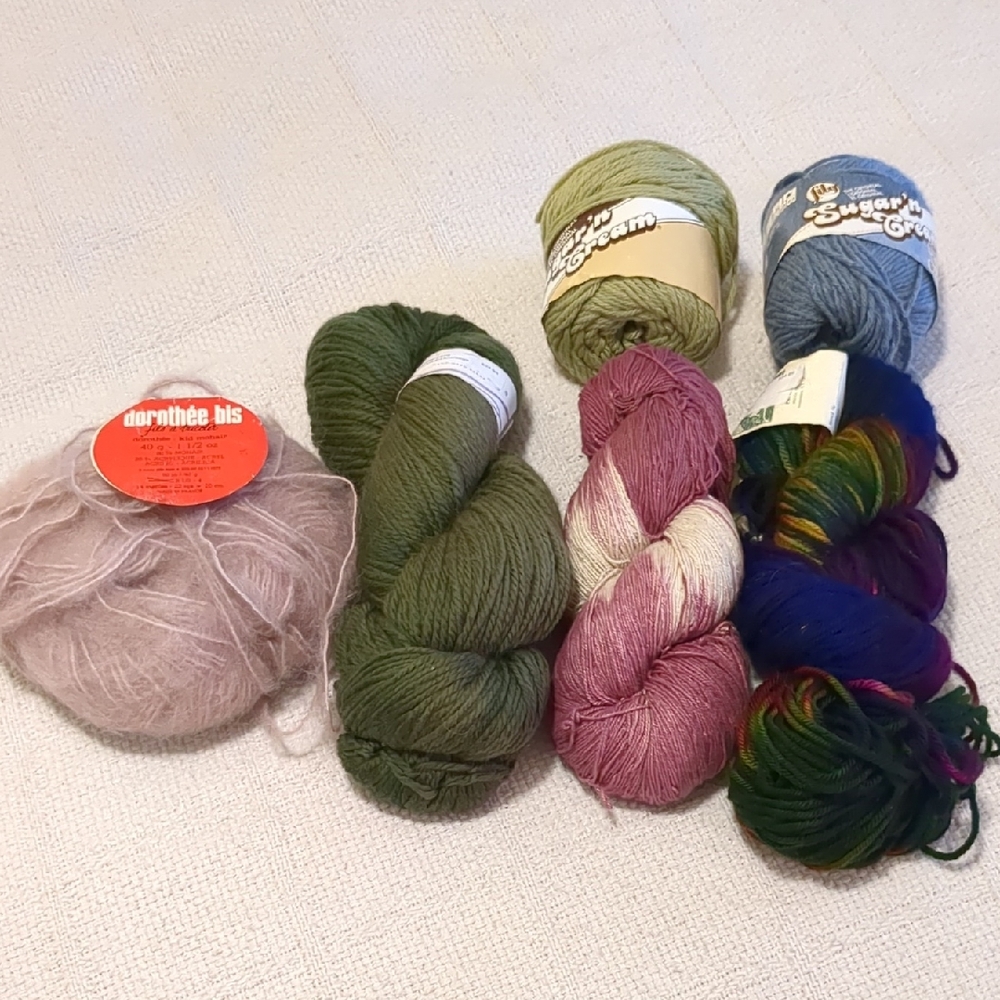Assorted Yarn Bundles All Natural Fibers Multicolor